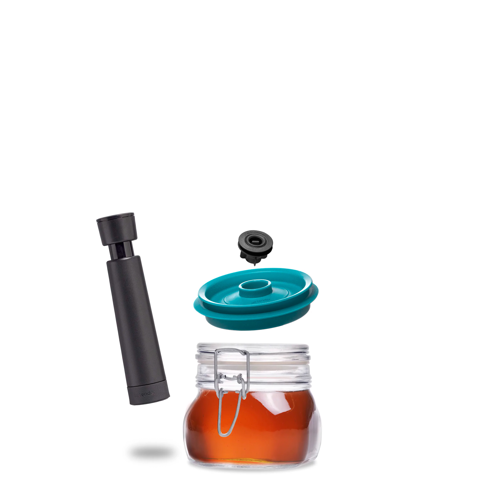 500ml Clip Top Jar with Vacuum Set SQUARE