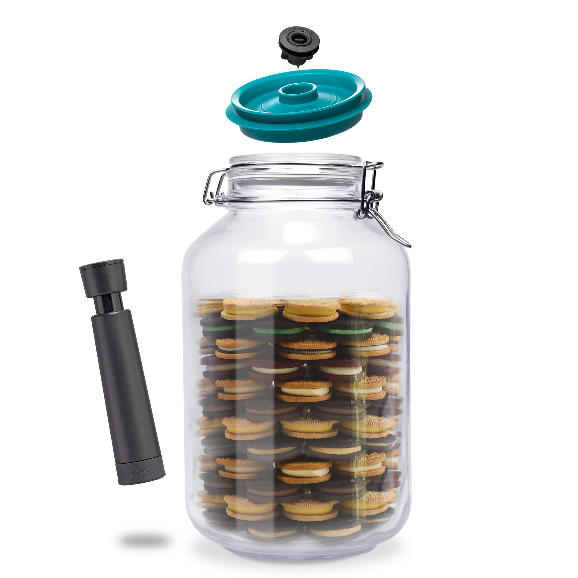 4000ml Clip Top Jar with Vacuum Set LARGE