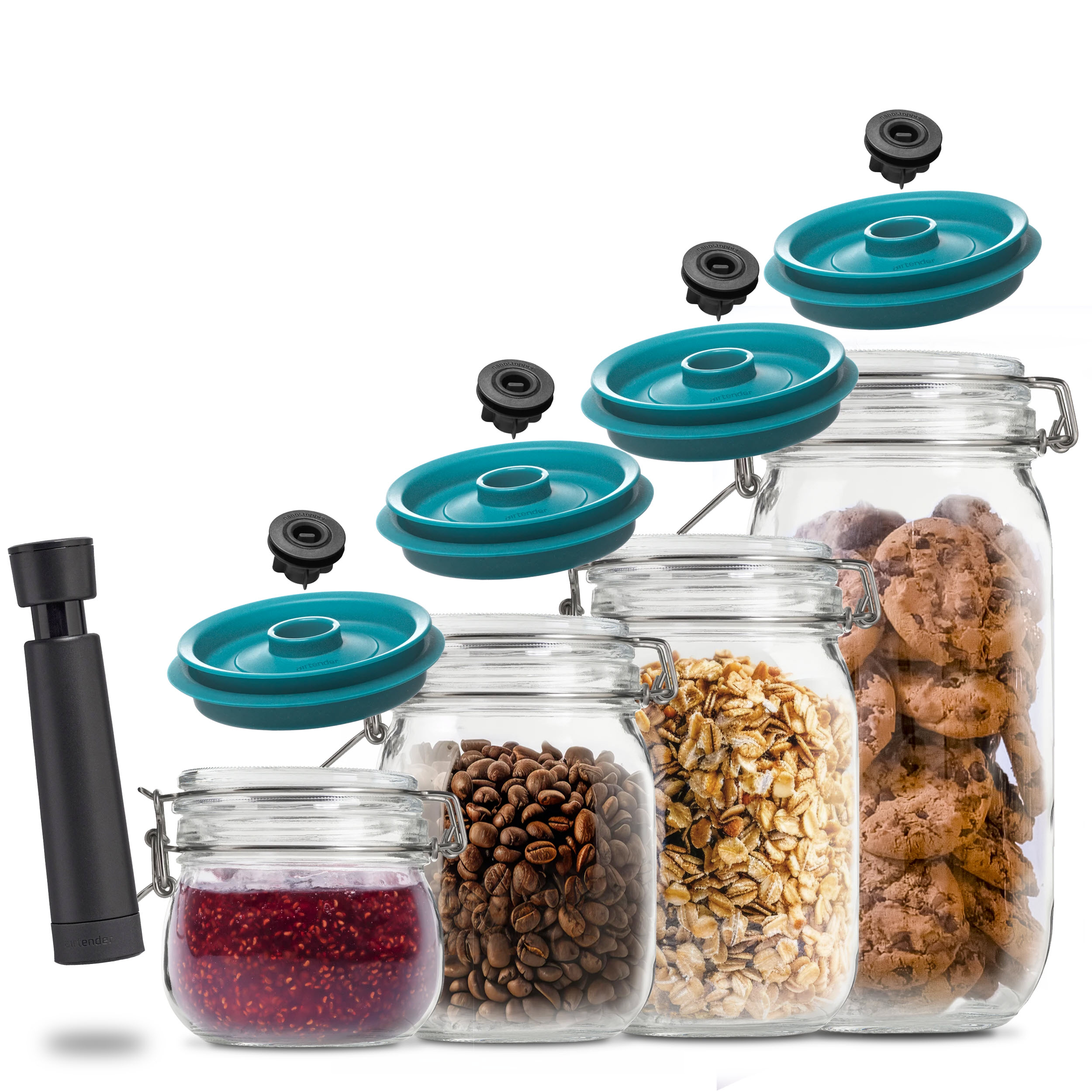 Clip Top Jar Vacuum Combi-Set (ROUND)